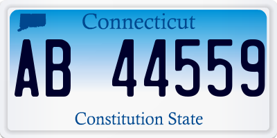 CT license plate AB44559