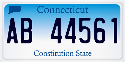 CT license plate AB44561