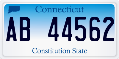 CT license plate AB44562