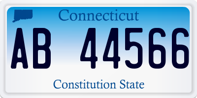 CT license plate AB44566
