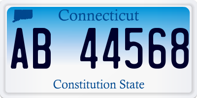 CT license plate AB44568