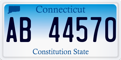 CT license plate AB44570