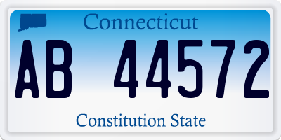 CT license plate AB44572