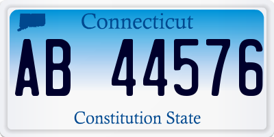 CT license plate AB44576