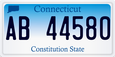 CT license plate AB44580