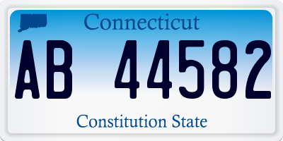 CT license plate AB44582