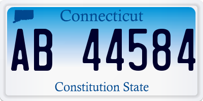 CT license plate AB44584