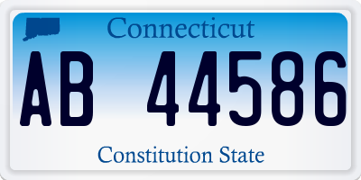 CT license plate AB44586