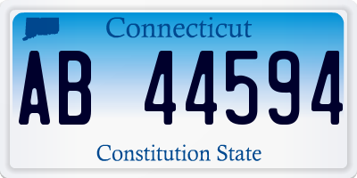 CT license plate AB44594