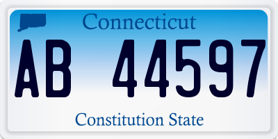 CT license plate AB44597