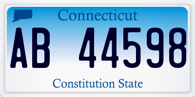 CT license plate AB44598