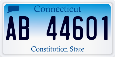 CT license plate AB44601