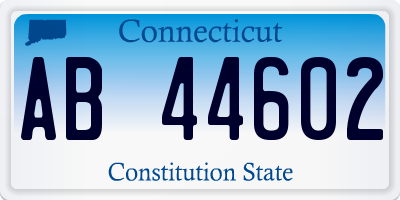 CT license plate AB44602