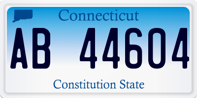 CT license plate AB44604