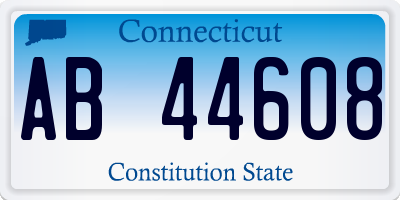 CT license plate AB44608