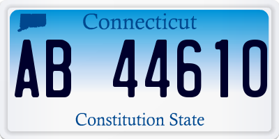 CT license plate AB44610