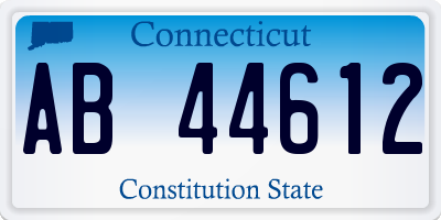 CT license plate AB44612