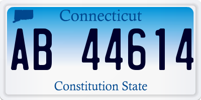 CT license plate AB44614