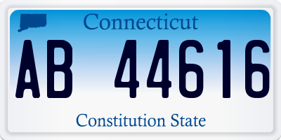 CT license plate AB44616