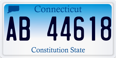 CT license plate AB44618