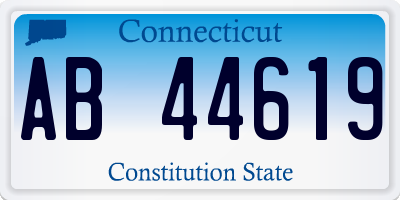 CT license plate AB44619