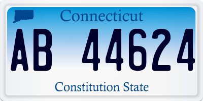 CT license plate AB44624