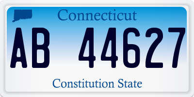 CT license plate AB44627