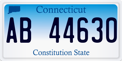 CT license plate AB44630