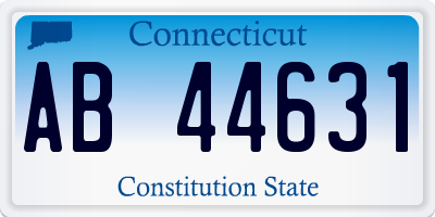 CT license plate AB44631