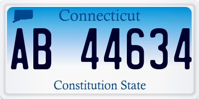 CT license plate AB44634