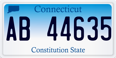 CT license plate AB44635
