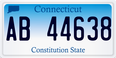 CT license plate AB44638