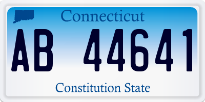 CT license plate AB44641