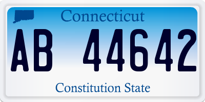 CT license plate AB44642