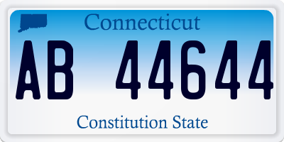 CT license plate AB44644