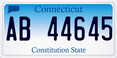 CT license plate AB44645