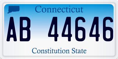 CT license plate AB44646