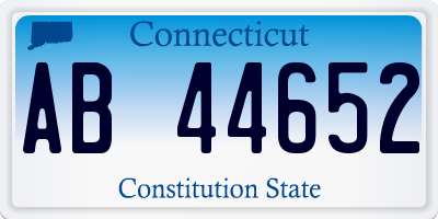 CT license plate AB44652