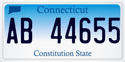 CT license plate AB44655