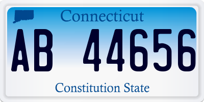 CT license plate AB44656