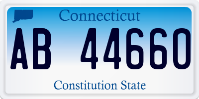 CT license plate AB44660