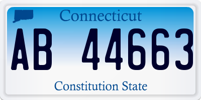 CT license plate AB44663