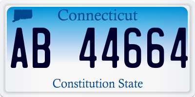 CT license plate AB44664