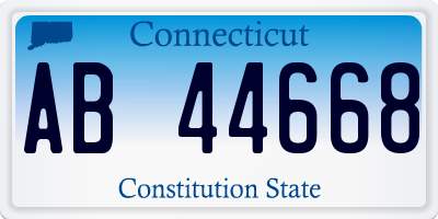 CT license plate AB44668