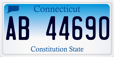CT license plate AB44690