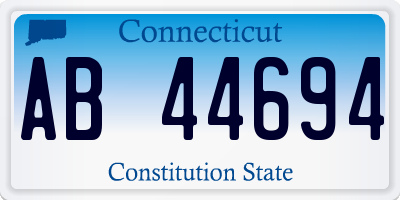 CT license plate AB44694