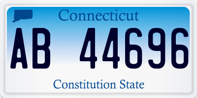 CT license plate AB44696