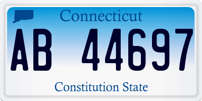 CT license plate AB44697