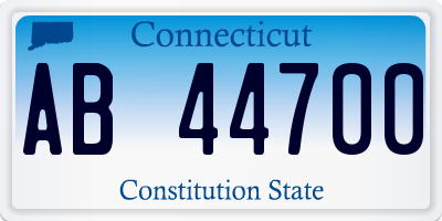 CT license plate AB44700