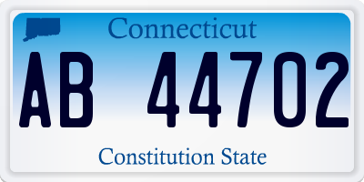 CT license plate AB44702